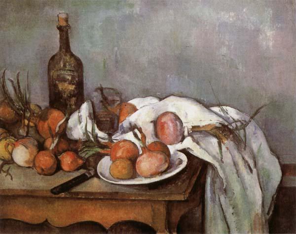 Paul Cezanne Onions and Bottle oil painting image